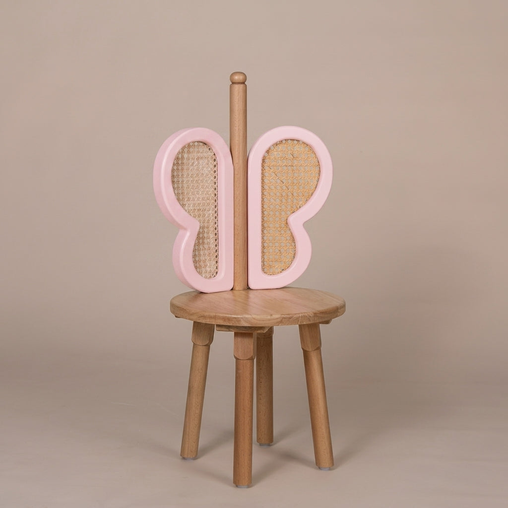Butterfly Rattan Chair - Pink