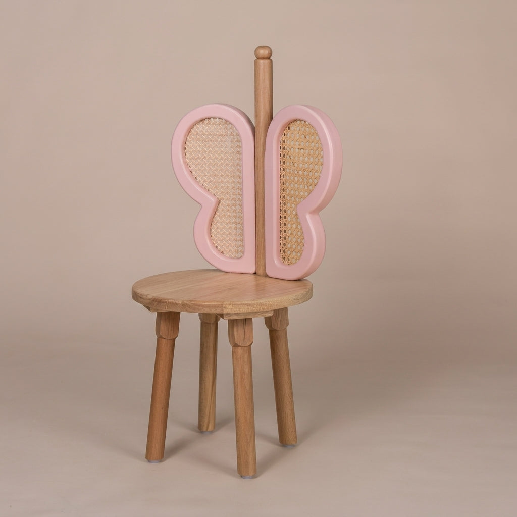 Butterfly Rattan Chair - Pink