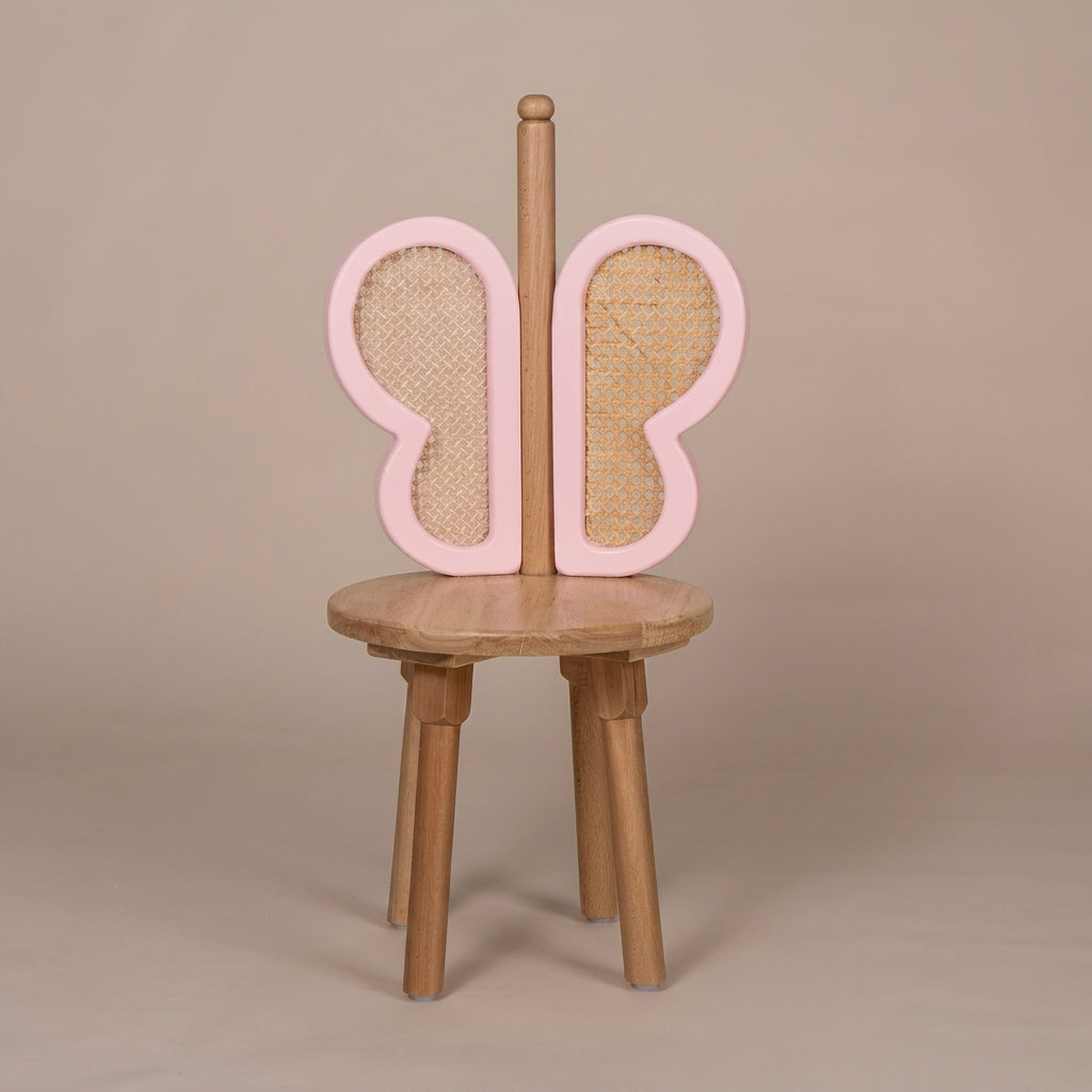 Butterfly Rattan Chair - Pink